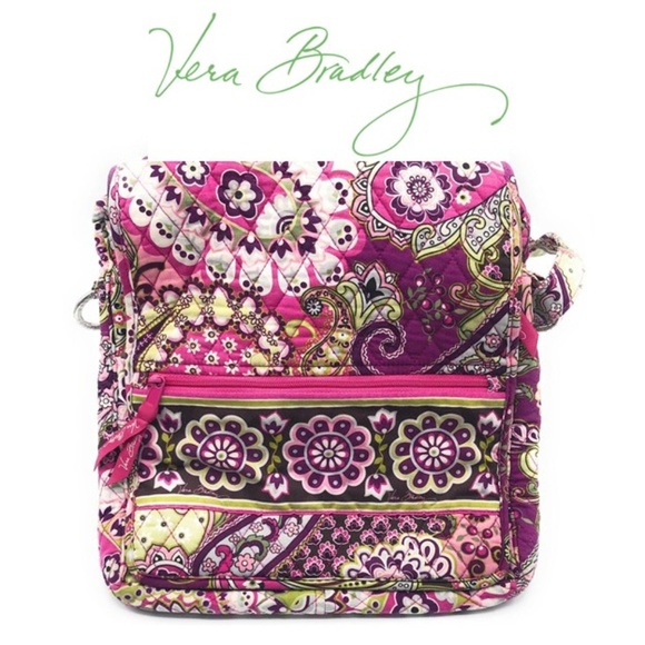 Vera Bradley Handbags - Vera Bradley Mailbag Crossbody in Pink Swirls